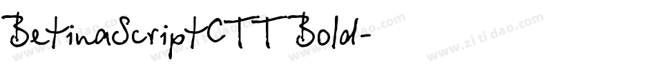 BetinaScriptCTT Bold字体转换
